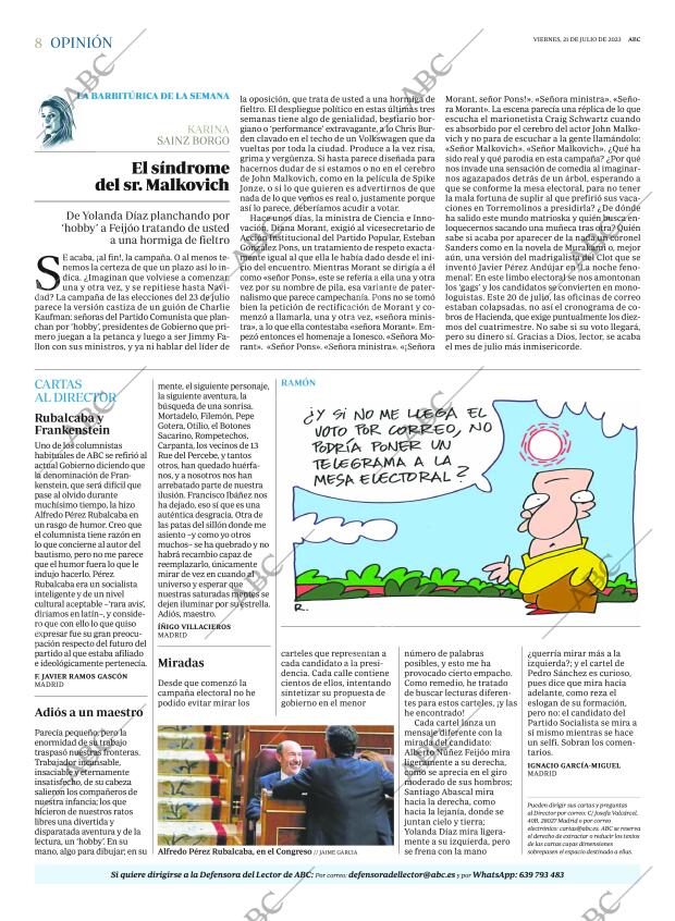 ABC MADRID 21-07-2023 página 8
