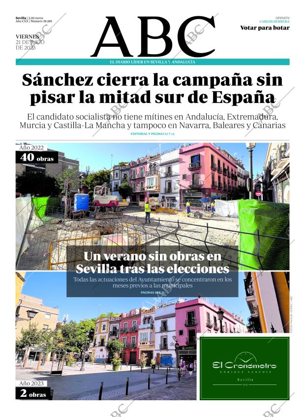 ABC SEVILLA 21-07-2023 página 1