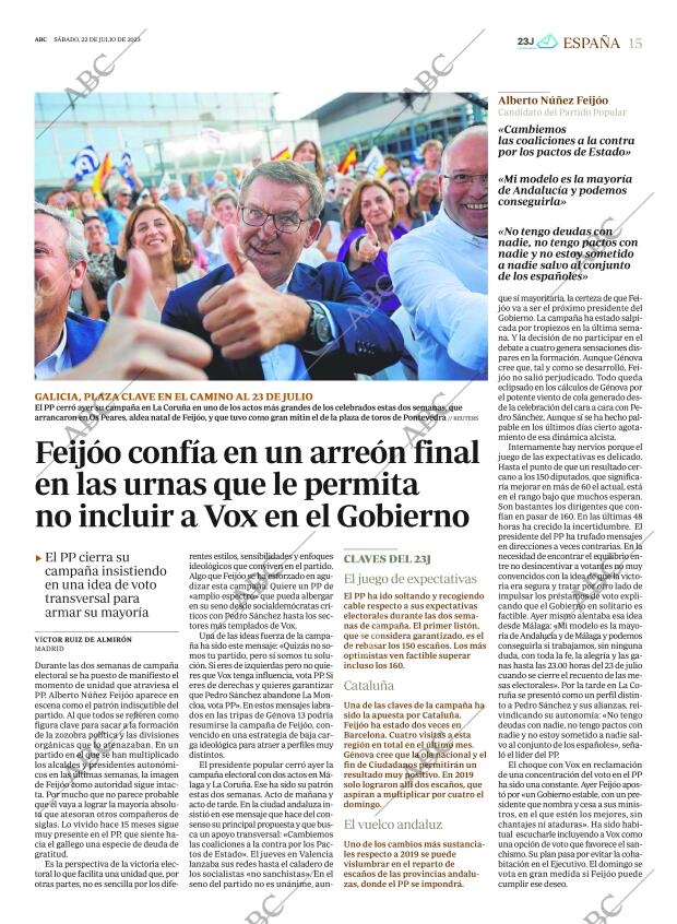 ABC MADRID 22-07-2023 página 15