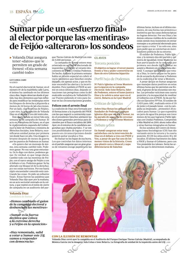 ABC MADRID 22-07-2023 página 18
