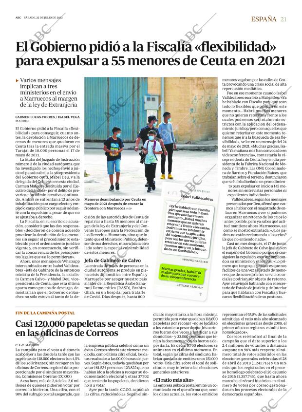 ABC MADRID 22-07-2023 página 21