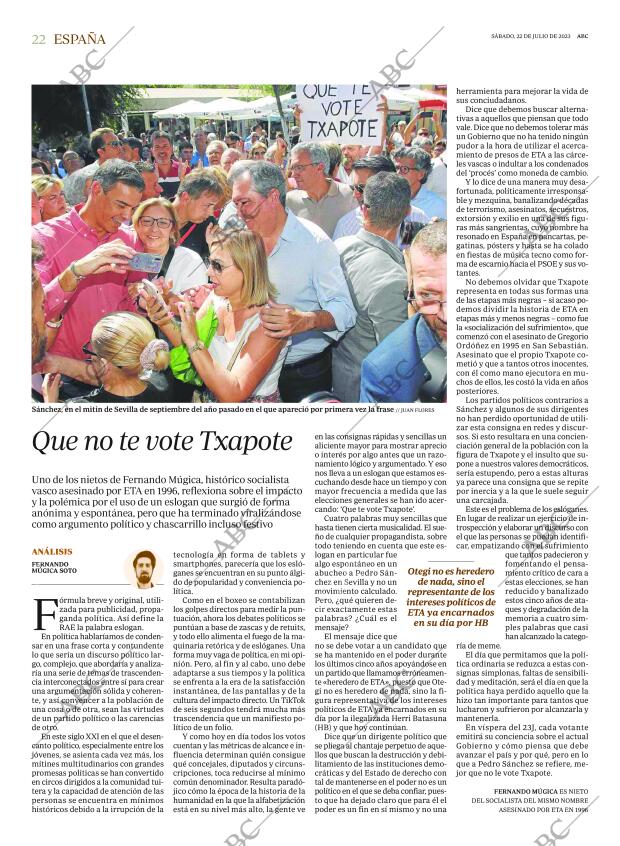 ABC MADRID 22-07-2023 página 22