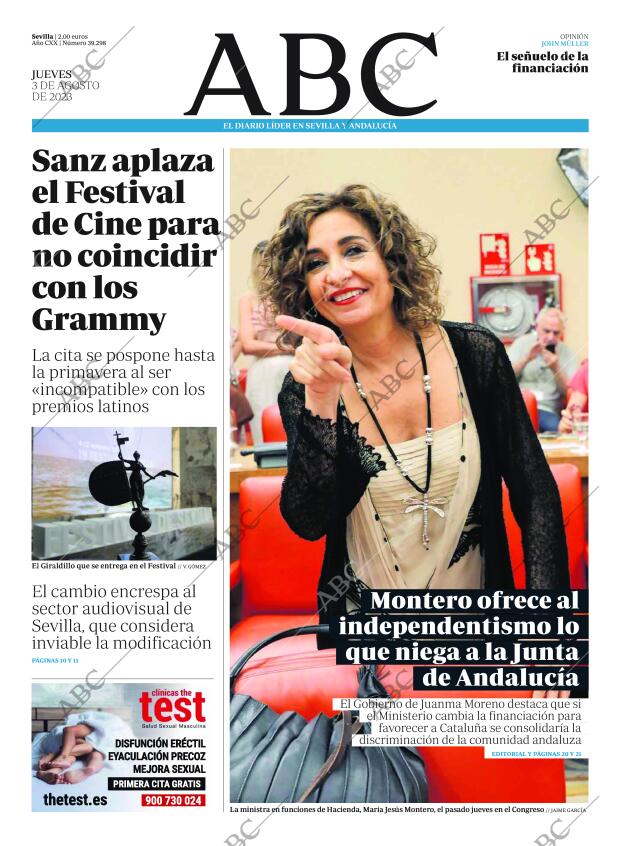 ABC SEVILLA 03-08-2023 página 1