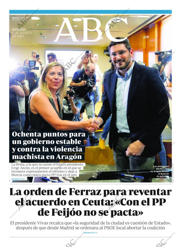 ABC MADRID 05-08-2023 página 1