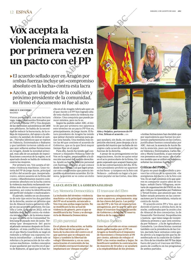 ABC MADRID 05-08-2023 página 12