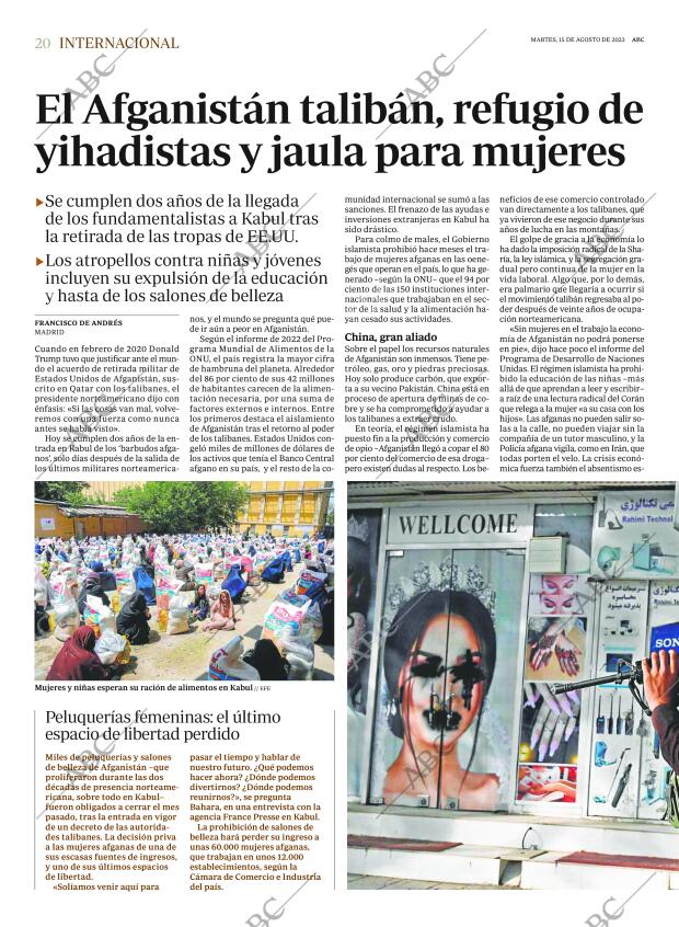 ABC MADRID 15-08-2023 página 20