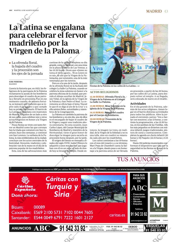 ABC MADRID 15-08-2023 página 43