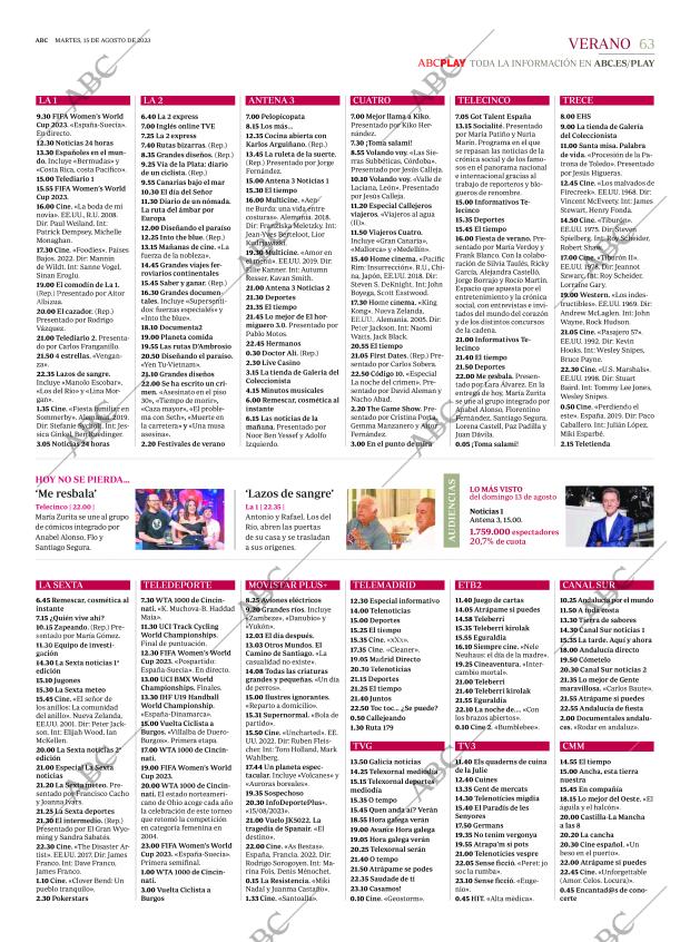ABC MADRID 15-08-2023 página 63