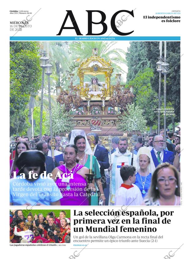 ABC CORDOBA 16-08-2023 página 1