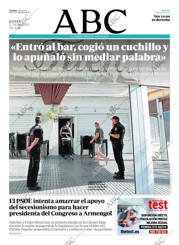 ABC CORDOBA 17-08-2023 página 1