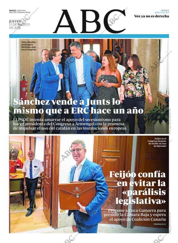 ABC MADRID 17-08-2023 página 1
