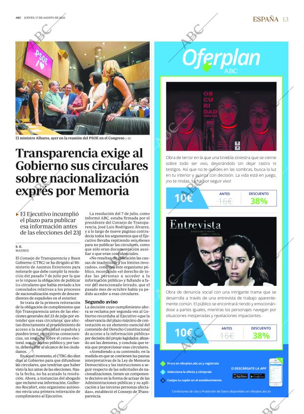 ABC MADRID 17-08-2023 página 13