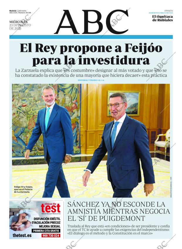 ABC MADRID 23-08-2023 página 1