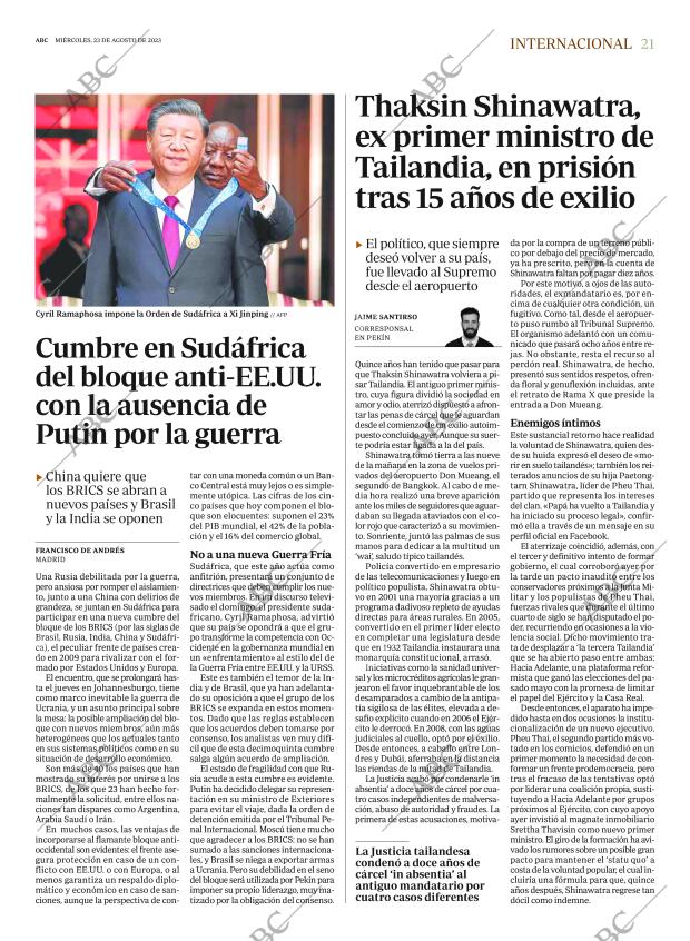 ABC MADRID 23-08-2023 página 21