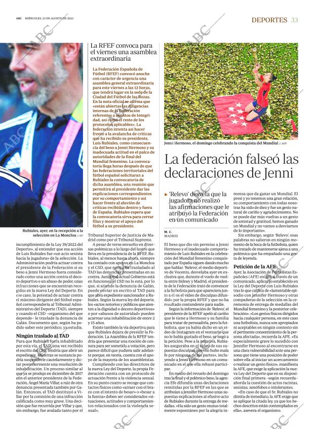 ABC MADRID 23-08-2023 página 33