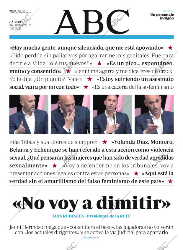 ABC MADRID 26-08-2023 página 1