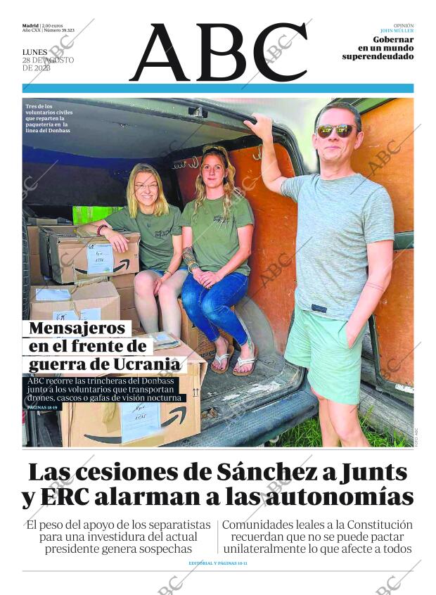 ABC MADRID 28-08-2023 página 1