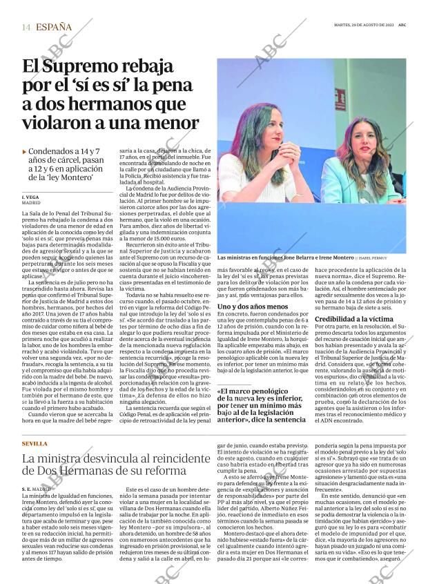ABC MADRID 29-08-2023 página 14