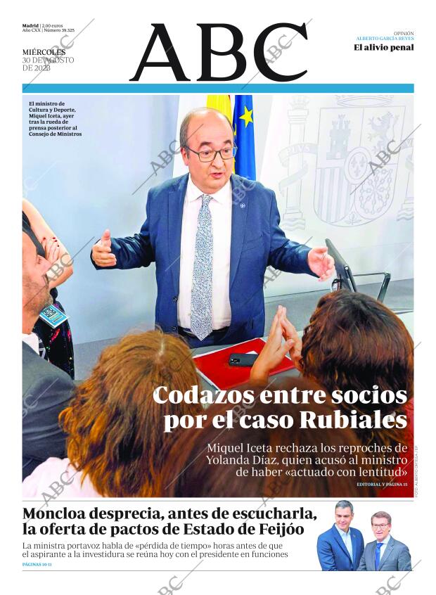 ABC MADRID 30-08-2023 página 1