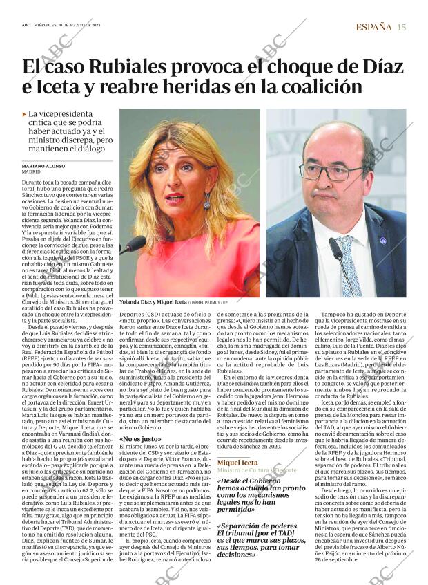ABC MADRID 30-08-2023 página 15