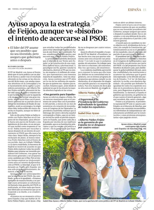 ABC MADRID 01-09-2023 página 15