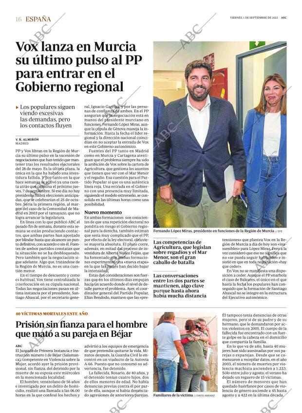 ABC MADRID 01-09-2023 página 16
