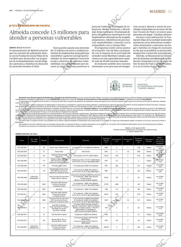 ABC MADRID 01-09-2023 página 45