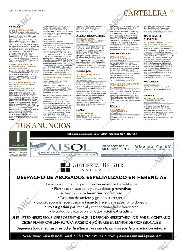 ABC SEVILLA 10-09-2023 página 65