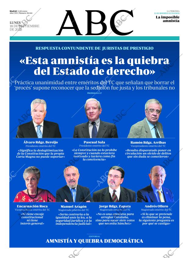 ABC MADRID 18-09-2023 página 1
