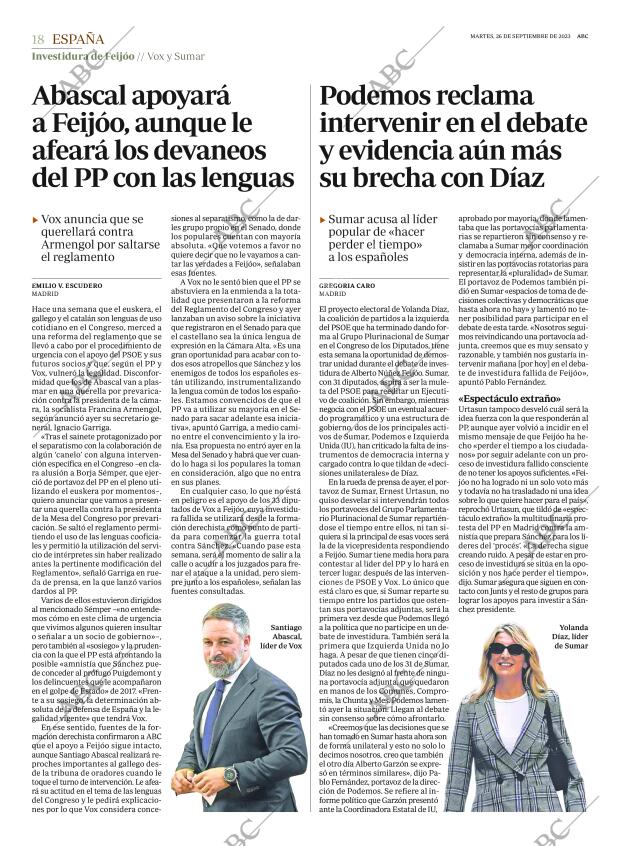 ABC MADRID 26-09-2023 página 18