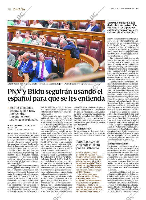 ABC MADRID 26-09-2023 página 20