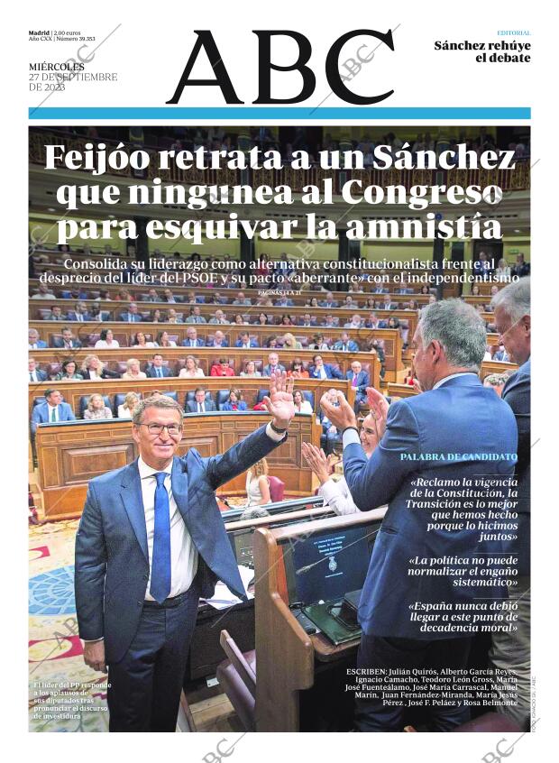 ABC MADRID 27-09-2023 página 1
