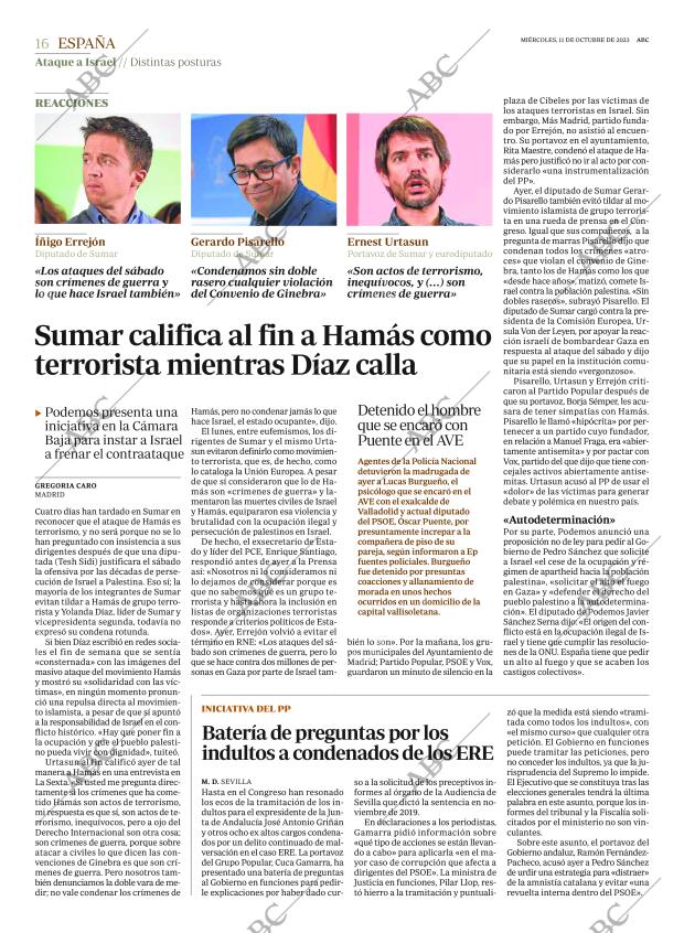 ABC MADRID 11-10-2023 página 16