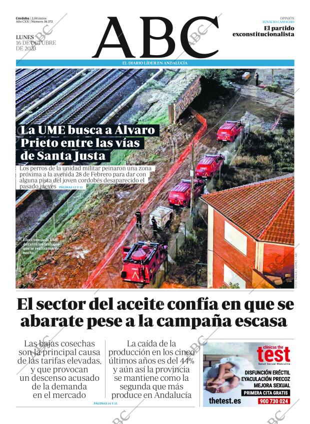 ABC CORDOBA 16-10-2023 página 1