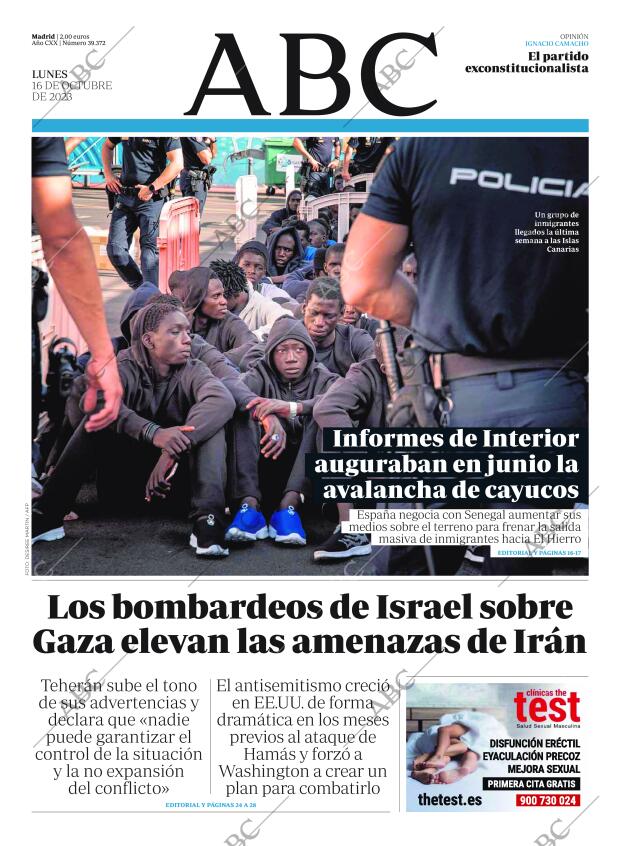 ABC MADRID 16-10-2023 página 1