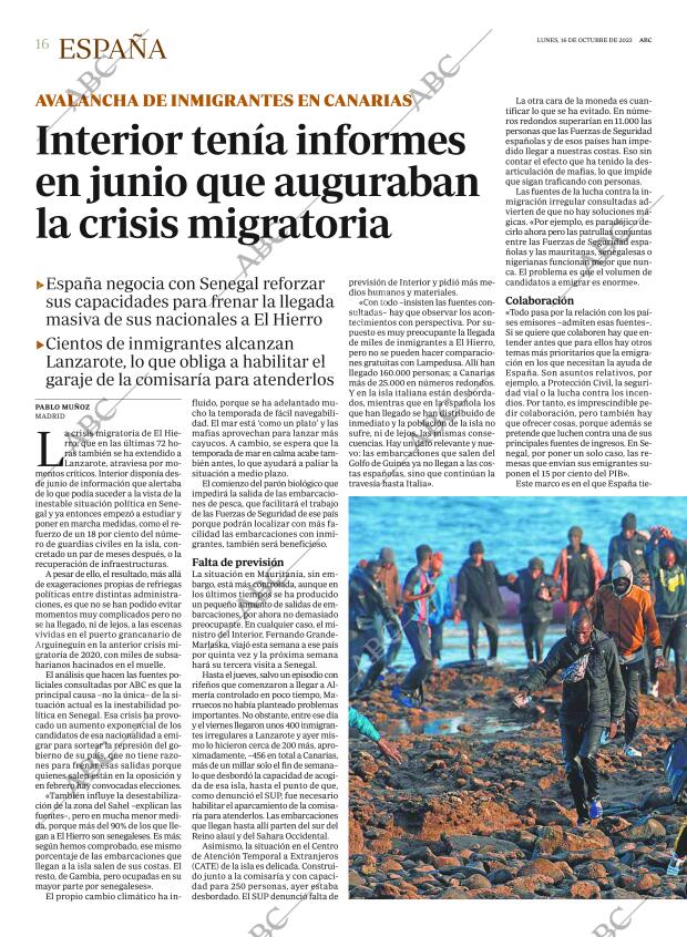 ABC MADRID 16-10-2023 página 16