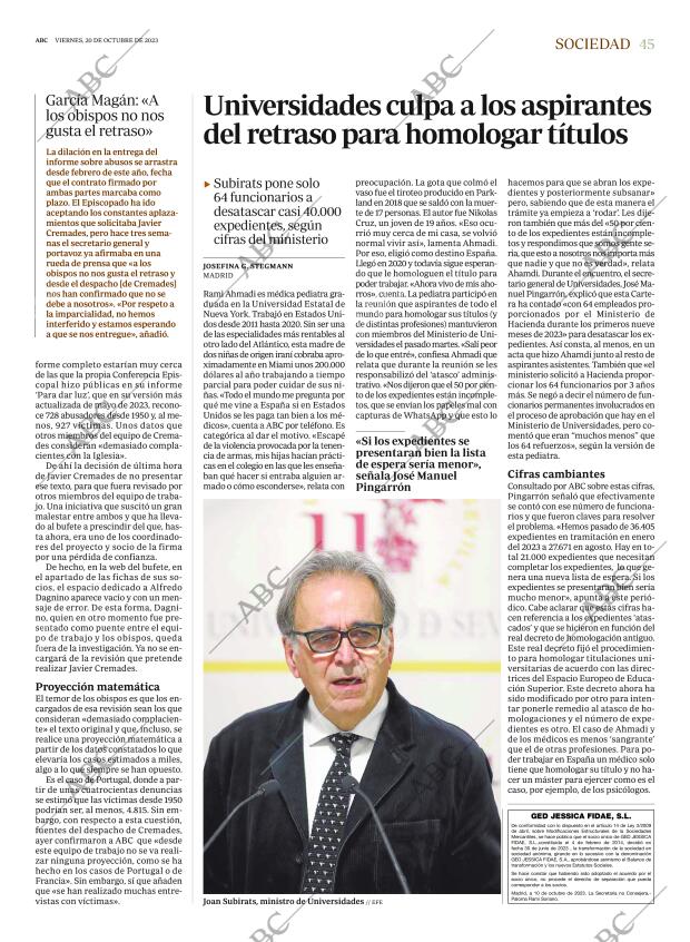 ABC CORDOBA 20-10-2023 página 45