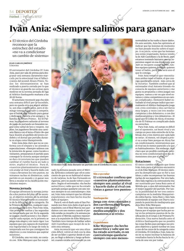 ABC CORDOBA 21-10-2023 página 54