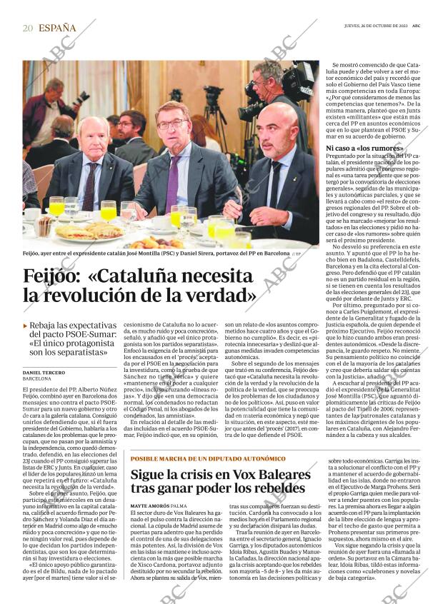 ABC MADRID 26-10-2023 página 20