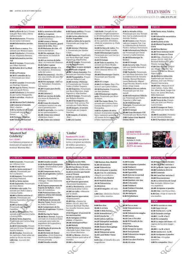 ABC MADRID 26-10-2023 página 71