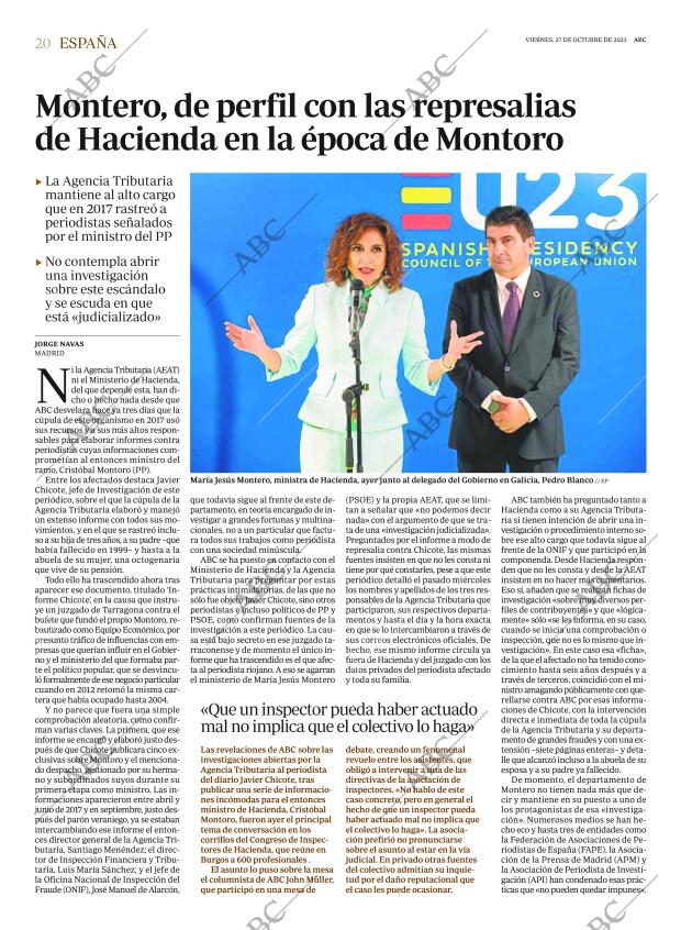 ABC MADRID 27-10-2023 página 20