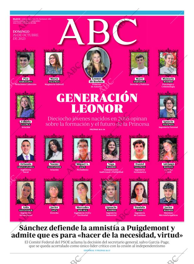 ABC MADRID 29-10-2023 página 1