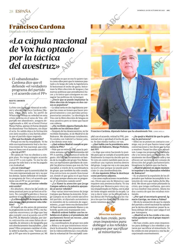 ABC MADRID 29-10-2023 página 28