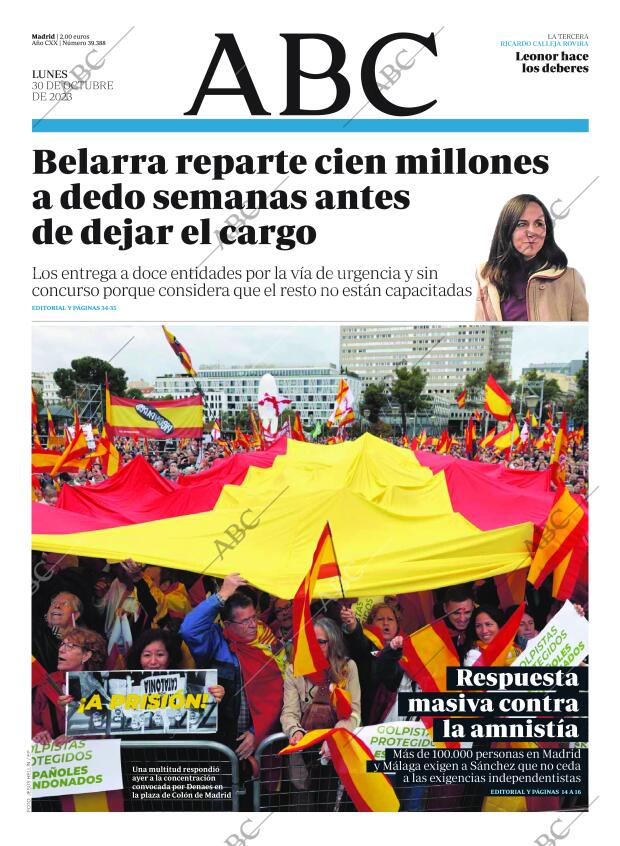 ABC MADRID 30-10-2023 página 1
