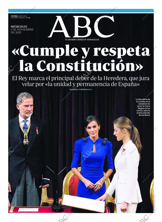 ABC CORDOBA 01-11-2023 página 1