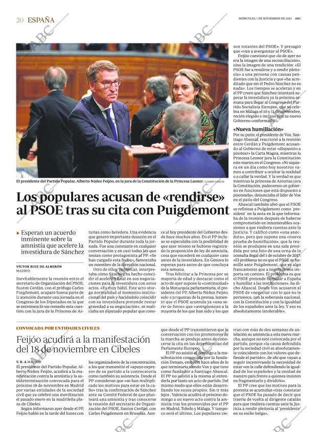 ABC MADRID 01-11-2023 página 20