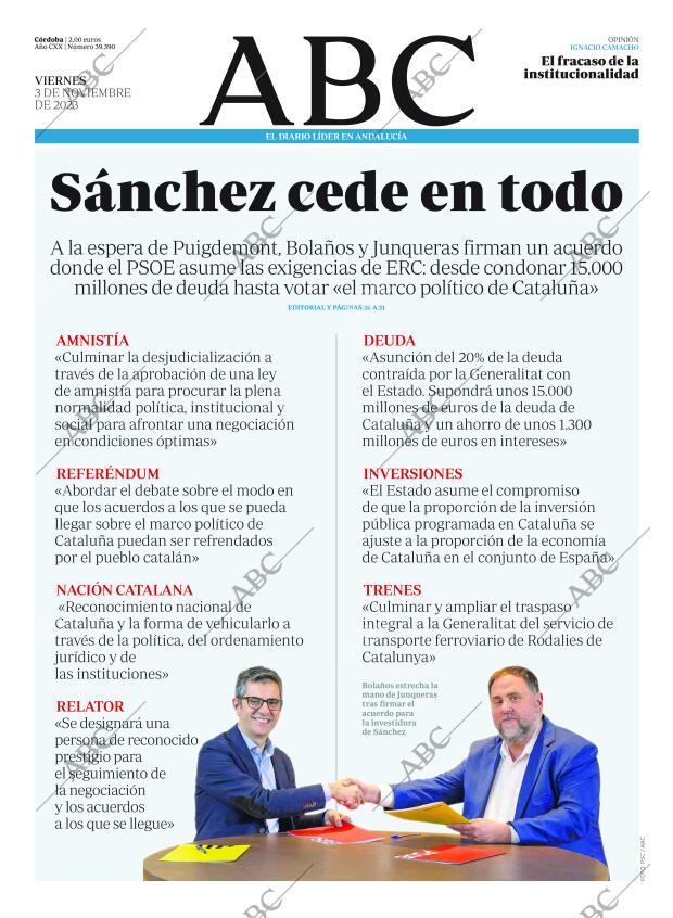 ABC CORDOBA 03-11-2023 página 1