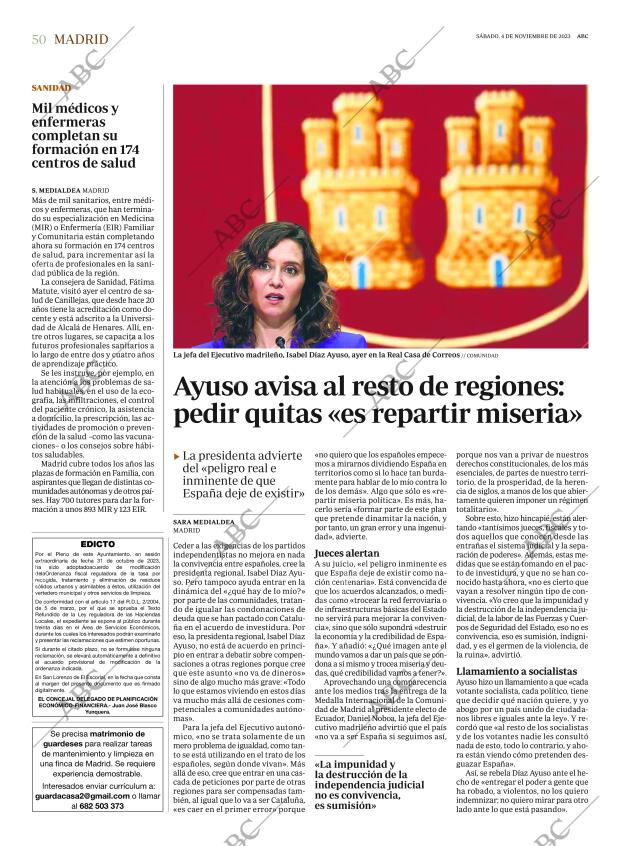ABC MADRID 04-11-2023 página 50