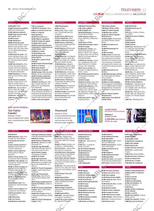 ABC MADRID 04-11-2023 página 63