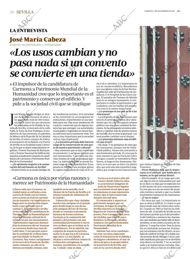 ABC SEVILLA 05-11-2023 página 20